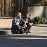 Executive Producer Director Dave Erickson and Kim Dickens as Madison - Fear the Walking Dead _ Season 1, Episode 1 _ BTS - Photo Credit Justin Lubin-AMC