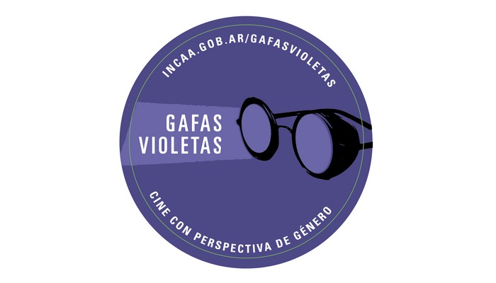 gafas violetas